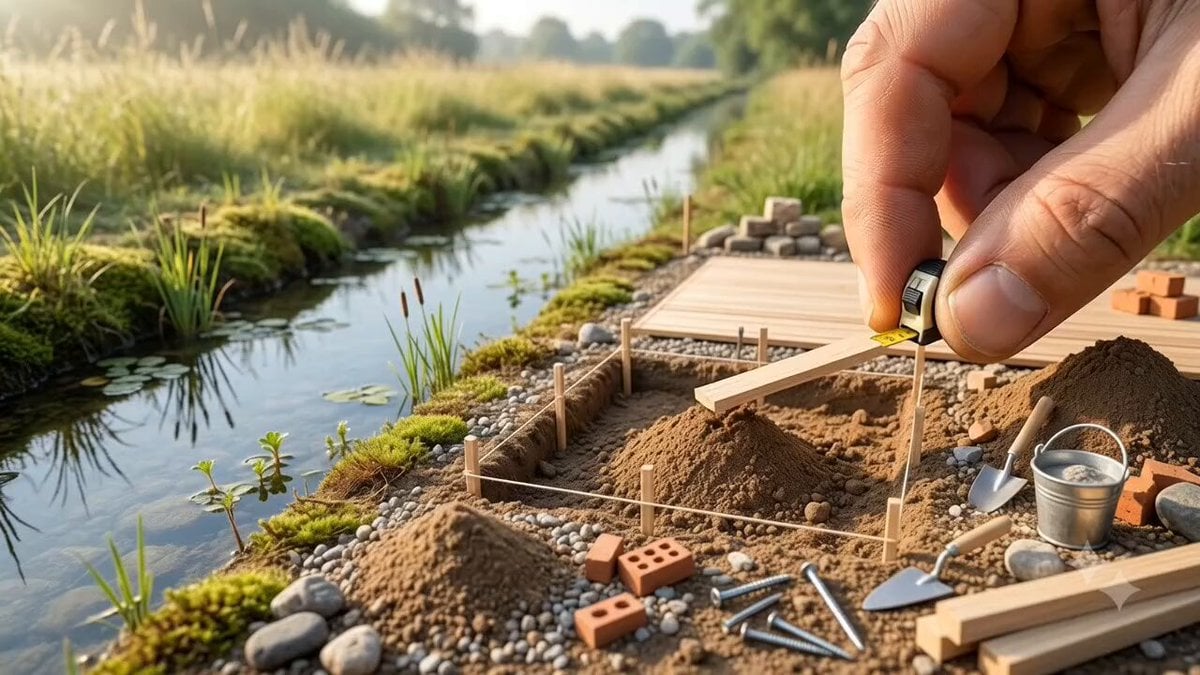 Ein Miniaturhaus direkt am Kanal