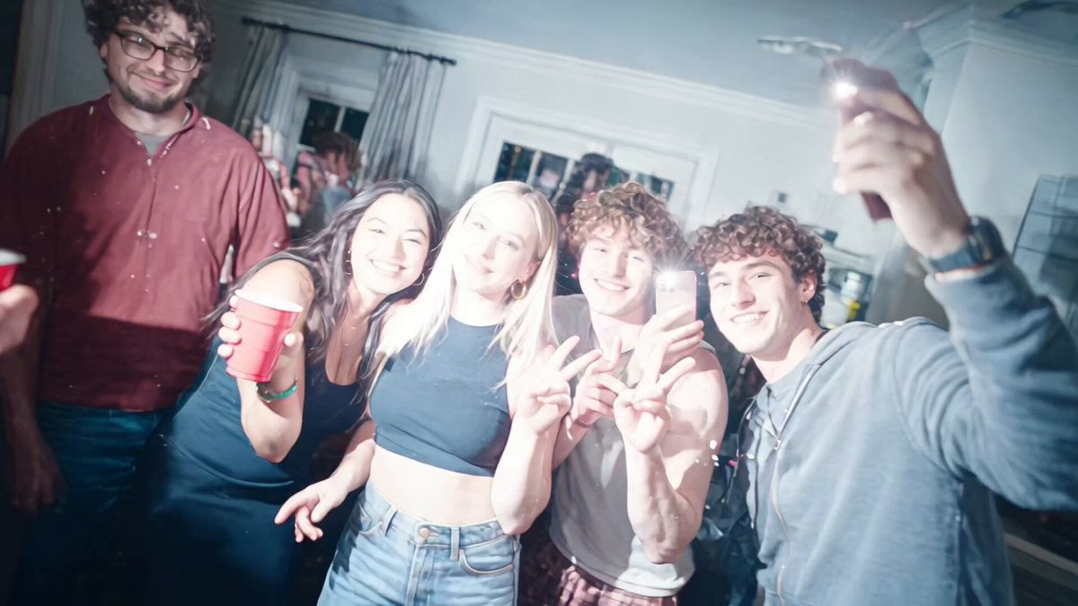 A Pool Party Seen through Shaky Phones