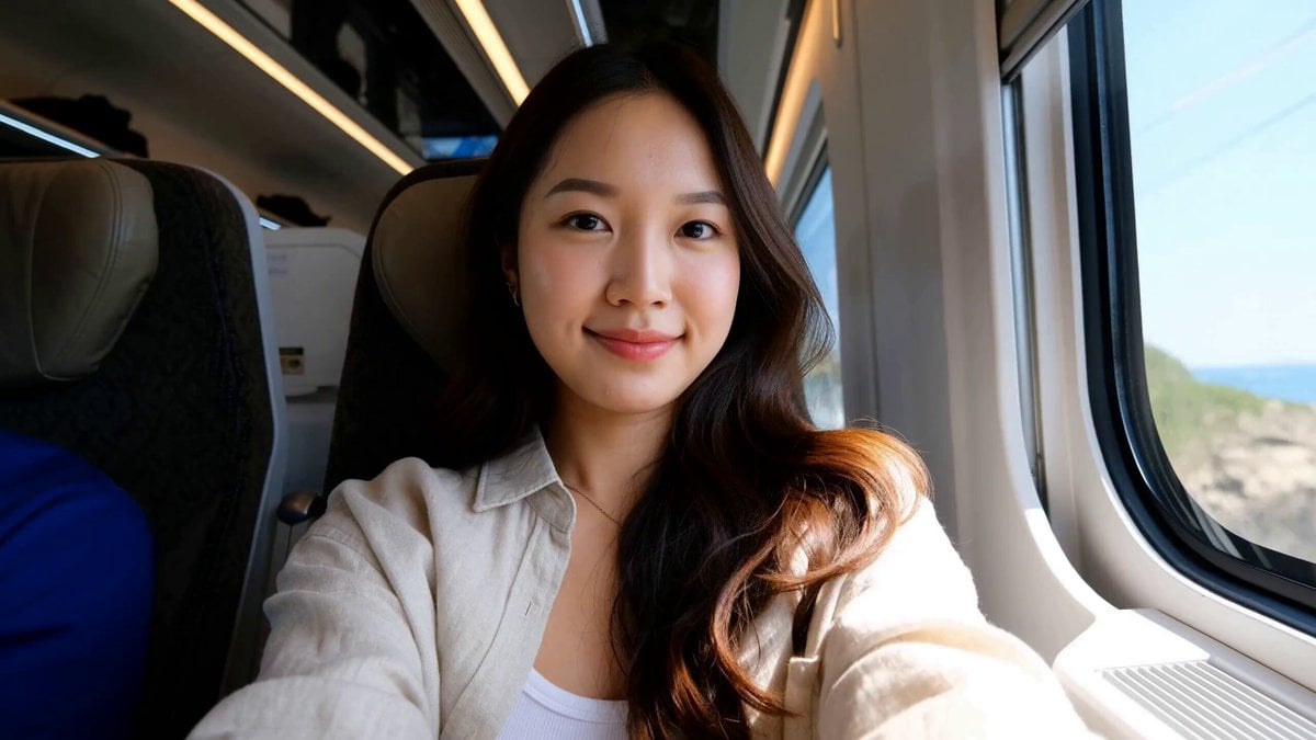 기차를 타고 한국 해변으로 떠나는 여행