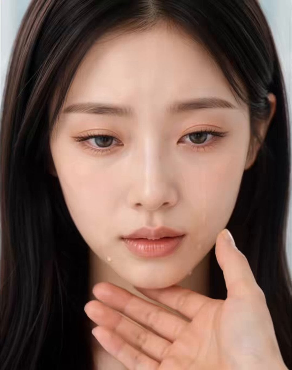 눈물을 삼키며 다시 바라보는 얼굴 클로즈업