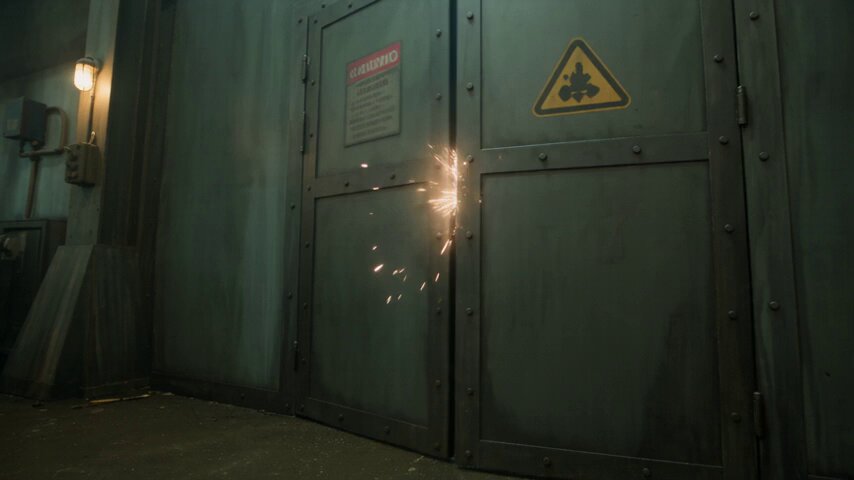 A Spy Fights Through an Oil-Soaked Factory