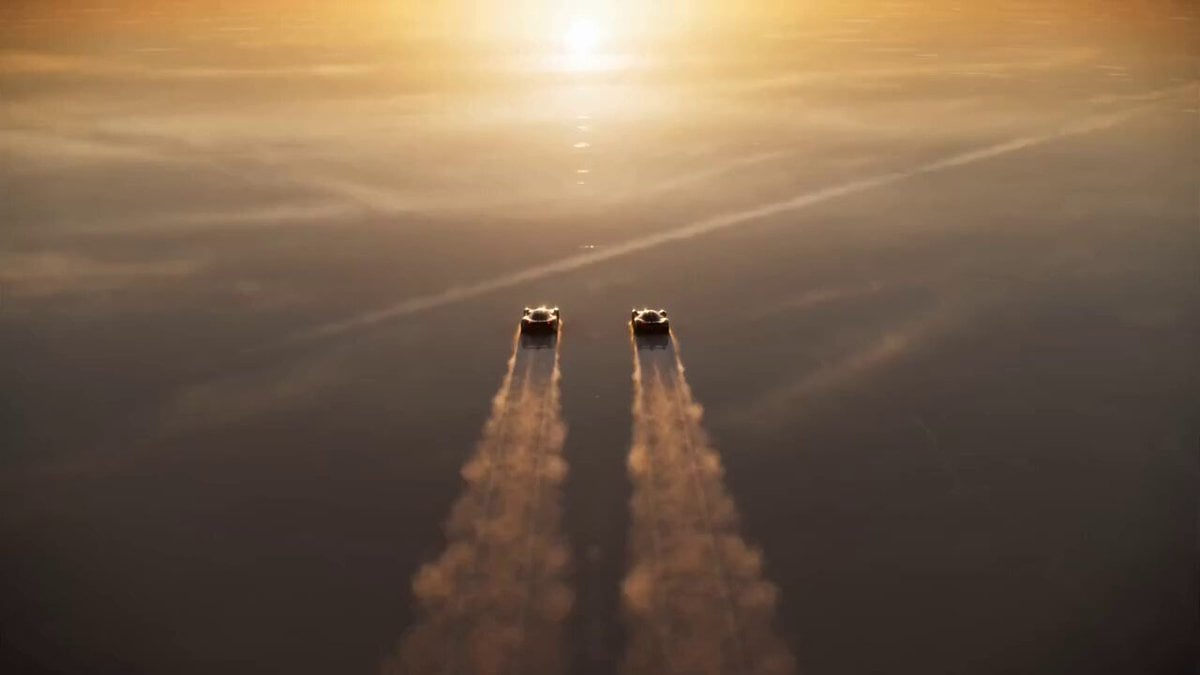 Salt-Flat Rivals Race into a Spiral Turn