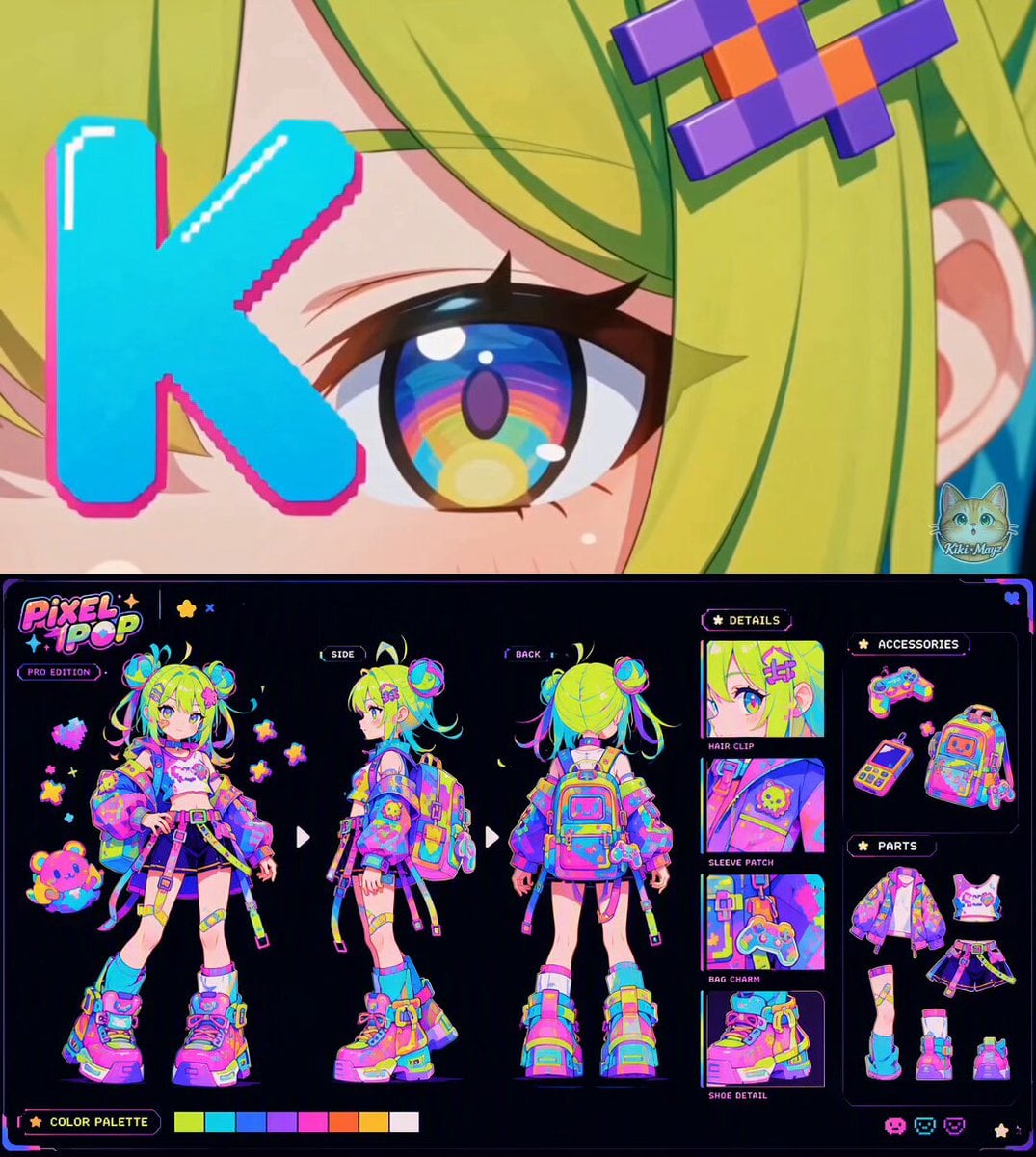 Kiki tanzt durch die Pixel-Arcade