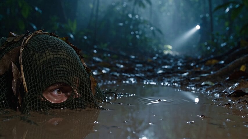 Hidden Eye in a Jungle Puddle